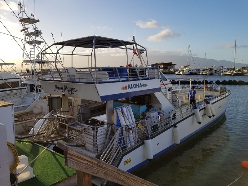 Maui Magic snorkeling tour boat.