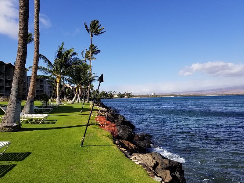 AirBnb apartment building by the sea.