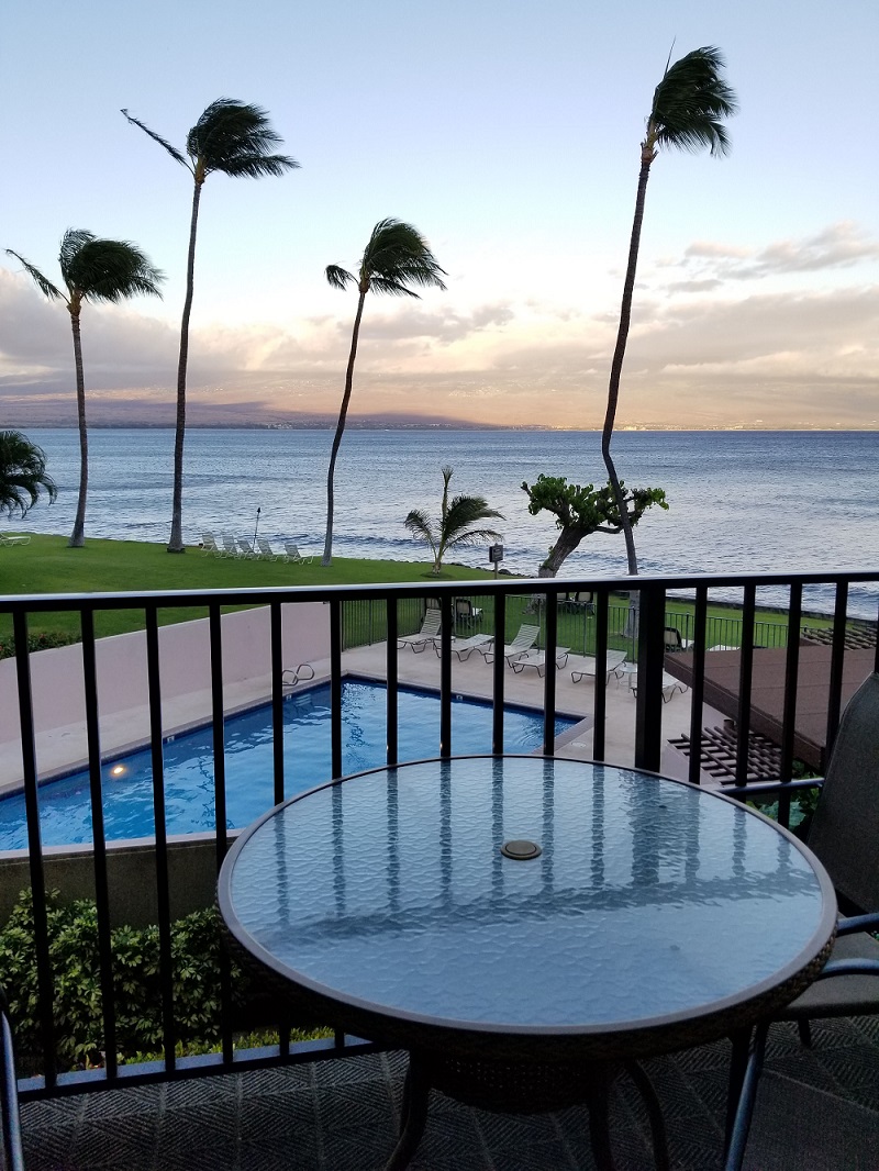 View on the balcony of the AirBnb room.