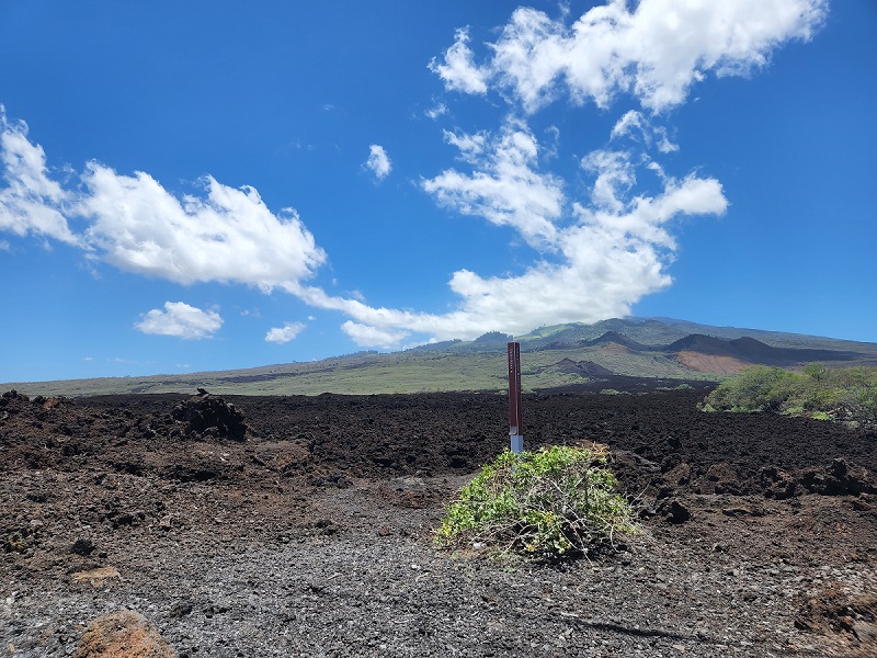 Lava rocks on the road to Lava Fields.