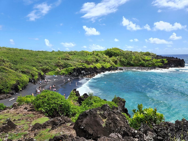 Black Sand Beach at Waiʻānapanapa State Park.