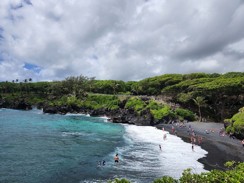 Black Sand Beach at Waiʻānapanapa State Park.